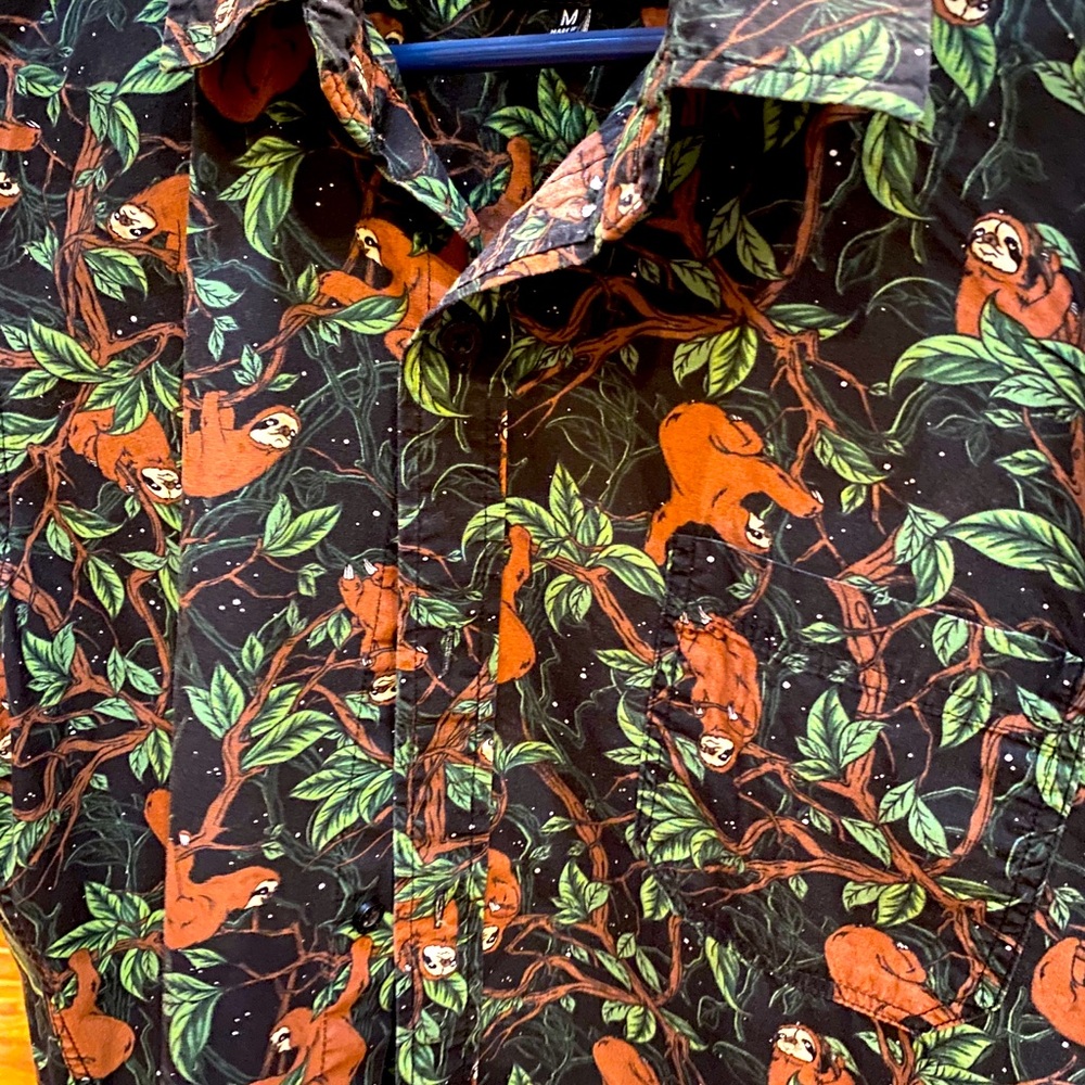 Sloth quirky button up